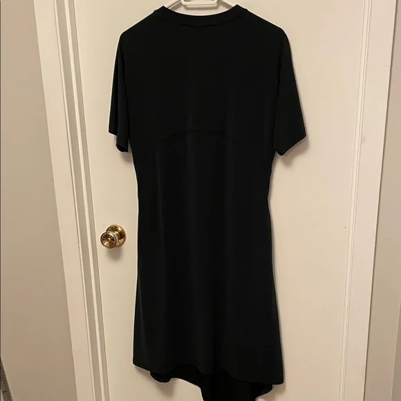 Sweaty Betty Rhea Charcoal Black Short Sleeve Midi Dress Size Small - Picture 8 of 12